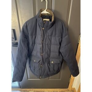 Mens Ruff Hewn Winter Jacket Coat Size Medium Navy Blue MINT